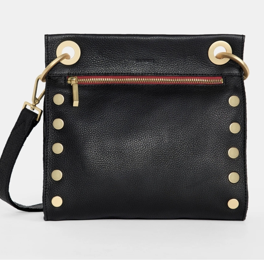🖤Hammitt Tony Medium Black Crossbody Bag with Gold Accents